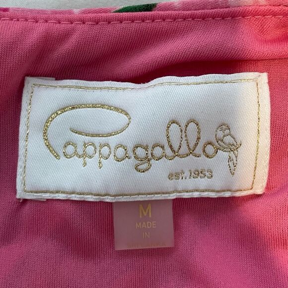 Pappagallo Tropical Pink Gwen Peachy Keen Print Shift Mini Dress M - Picture 6 of 10